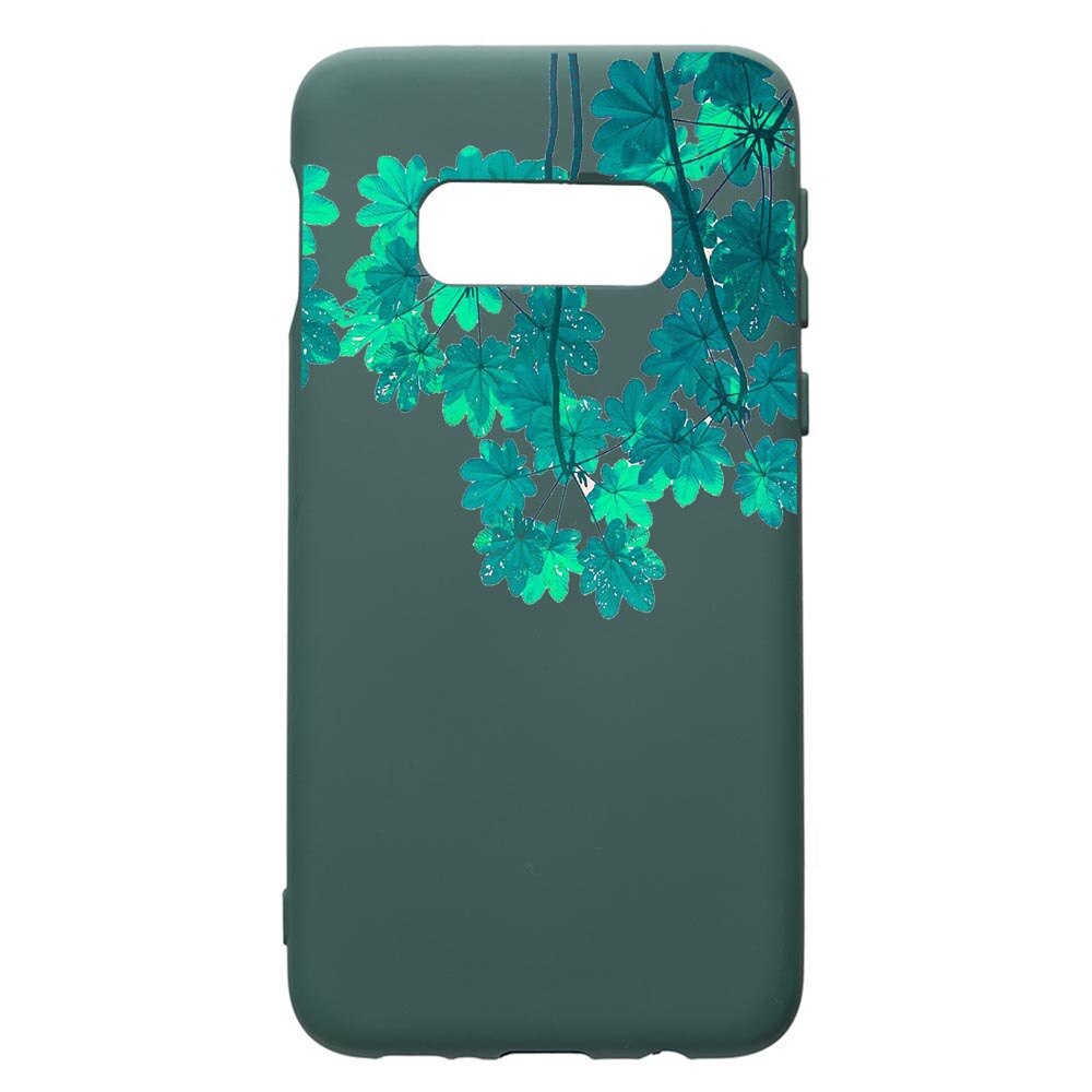 Husa Premium Silicon Compatibila Cu Samsung Galaxy S10e, Green Forest, cu interiorul din material textil, protectie camera, Forest Green, PFG682