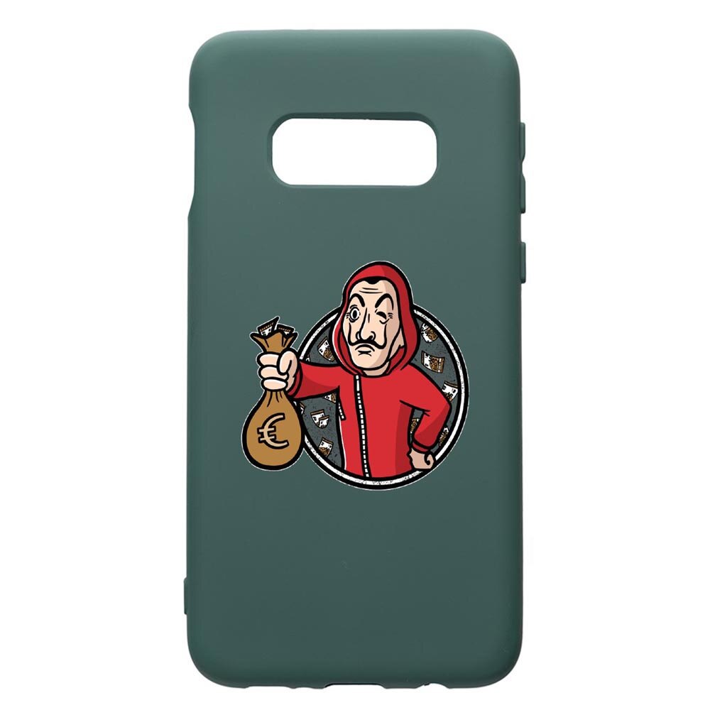 Husa Premium Silicon Compatibila Cu Samsung Galaxy S8, La Casa De Papel, cu interiorul din material textil, protectie camera, Forest Green, PFG700