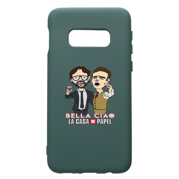 Husa Premium Silicon Compatibila Cu Samsung Galaxy S8, La Casa De Papel - Berlin - Profesor, cu interiorul din material textil, protectie camera, Forest Green, PFG711 Husa Premium Silicon Compatibila Cu Samsung Galaxy S8, La Casa De Papel - Berlin - Profesor, cu interiorul din material textil, protectie camera, Forest Green, PFG711