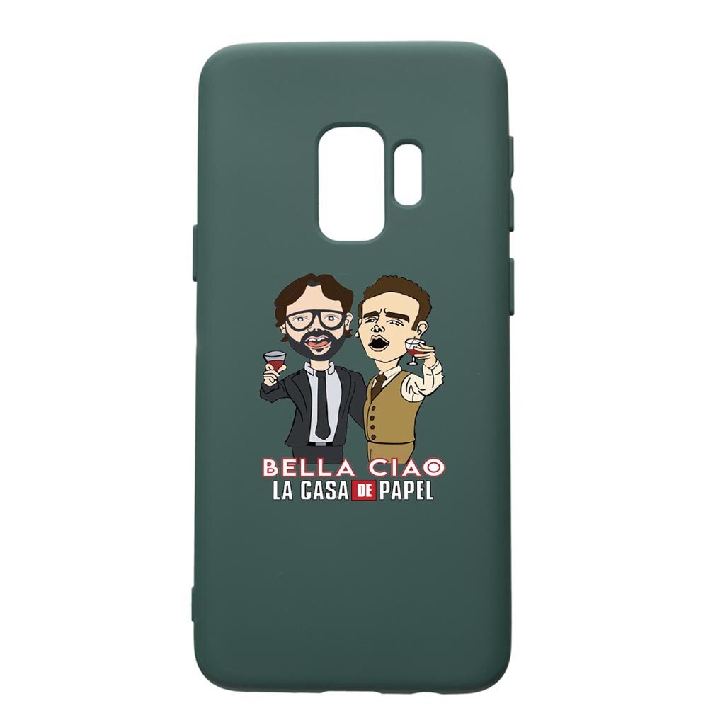 Husa Premium Silicon Compatibila Cu Samsung Galaxy S9, La Casa De Papel - Berlin - Profesor, cu interiorul din material textil, protectie camera, Forest Green, PFG711