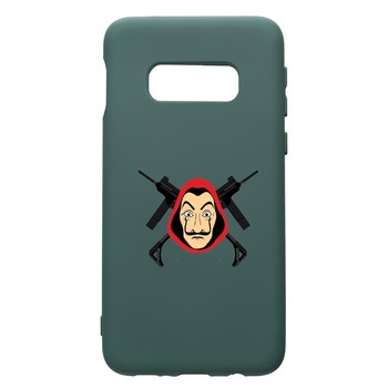 Husa Premium Silicon Compatibila Cu Samsung Galaxy S8, La Casa De Papel, cu interiorul din material textil, protectie camera, Forest Green, PFG714 Husa Premium Silicon Compatibila Cu Samsung Galaxy S8, La Casa De Papel, cu interiorul din material textil, protectie camera, Forest Green, PFG714