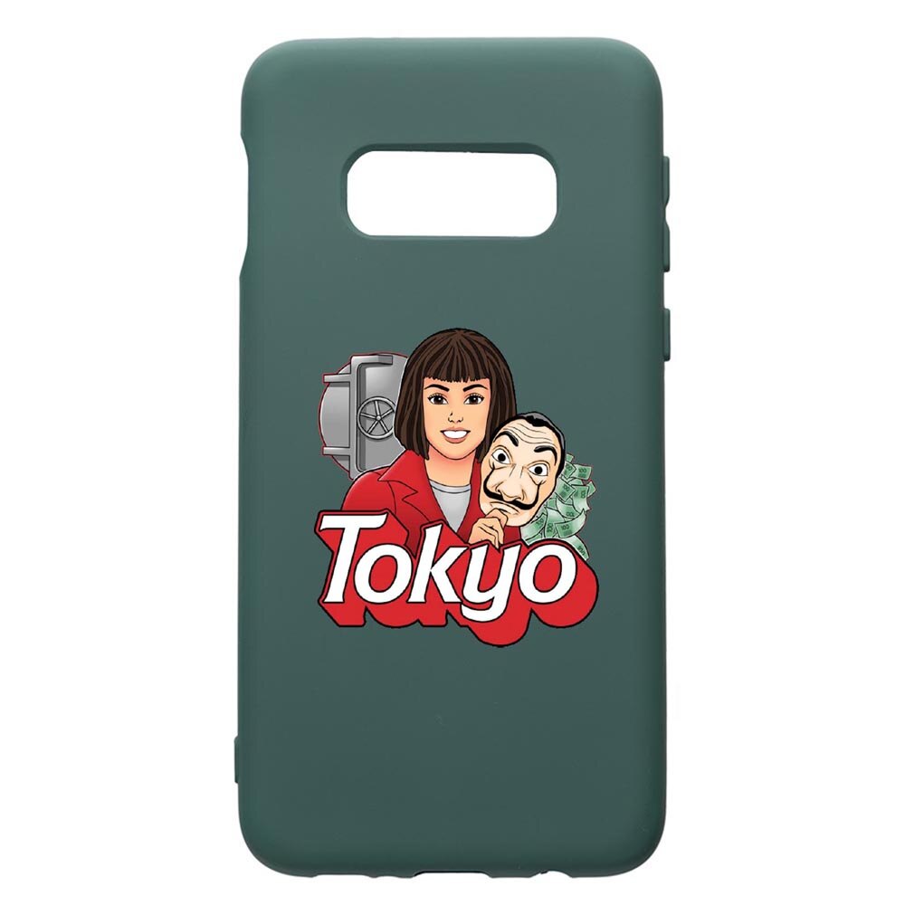 Husa Premium Silicon Compatibila Cu Samsung Galaxy S8, La Casa De Papel - Tokyo, cu interiorul din material textil, protectie camera, Forest Green, PFG717