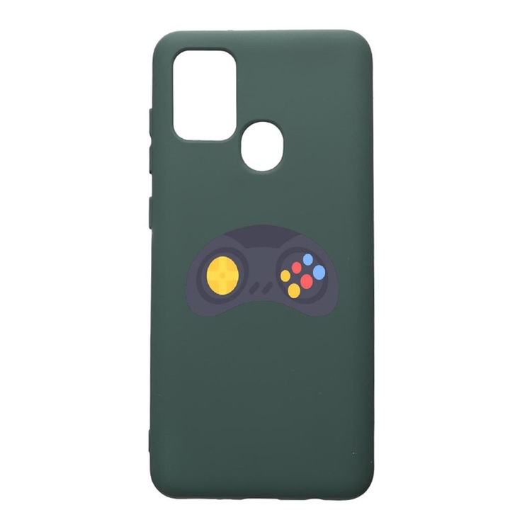 Husa Premium Silicon Compatibila Cu Huawei P Smart 2020, Gamer - Xbox, cu interiorul din material textil, protectie camera, Forest Green, PFG672