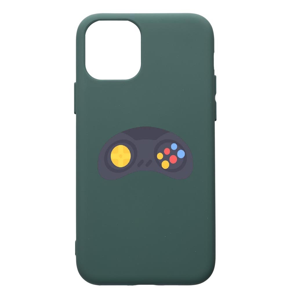 Husa Premium Silicon Compatibila Cu Apple iPhone 11, Gamer - Xbox, cu interiorul din material textil, protectie camera, Forest Green, PFG672