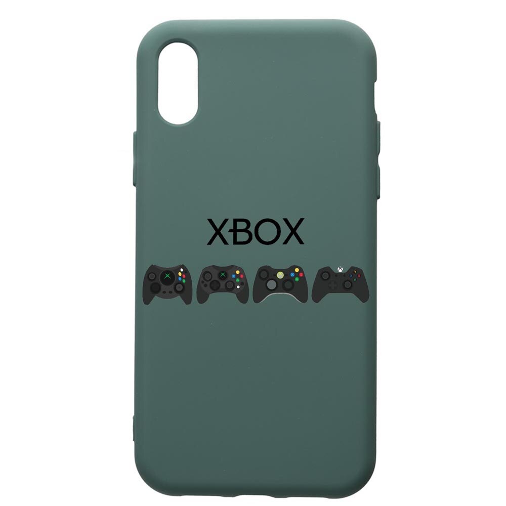 Husa Premium Silicon Compatibila Cu Apple iPhone XS Max, Gamer Xbox, cu interiorul din material textil, protectie camera, Forest Green, PFG674