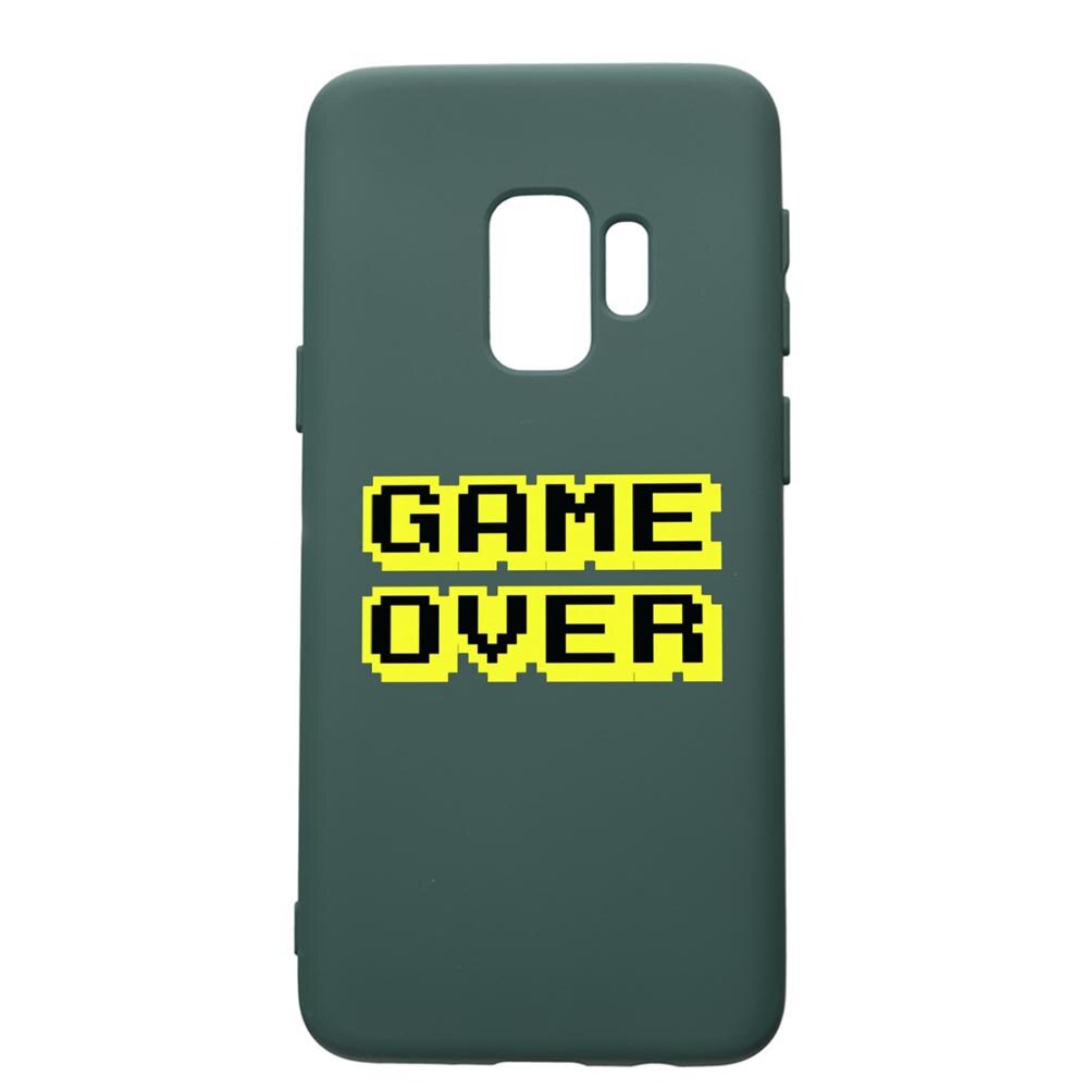Husa Premium Silicon Compatibila Cu Samsung Galaxy S9, Game Over, cu interiorul din material textil, protectie camera, Forest Green, PFG671