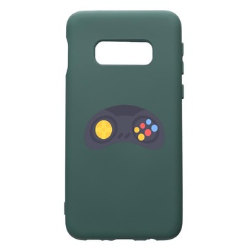 Husa Premium Silicon Compatibila Cu Samsung Galaxy S10e, Gamer - Xbox, cu interiorul din material textil, protectie camera, Forest Green, PFG672 Husa Premium Silicon Compatibila Cu Samsung Galaxy S10e, Gamer - Xbox, cu interiorul din material textil, protectie camera, Forest Green, PFG672