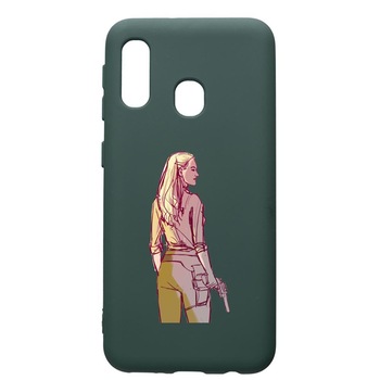 Husa Premium Silicon Compatibila Cu Samsung Galaxy A20E, Westworld, Movie, cu interiorul din material textil, protectie camera, Forest Green, PFG676 Husa Premium Silicon Compatibila Cu Samsung Galaxy A20E, Westworld, Movie, cu interiorul din material textil, protectie camera, Forest Green, PFG676