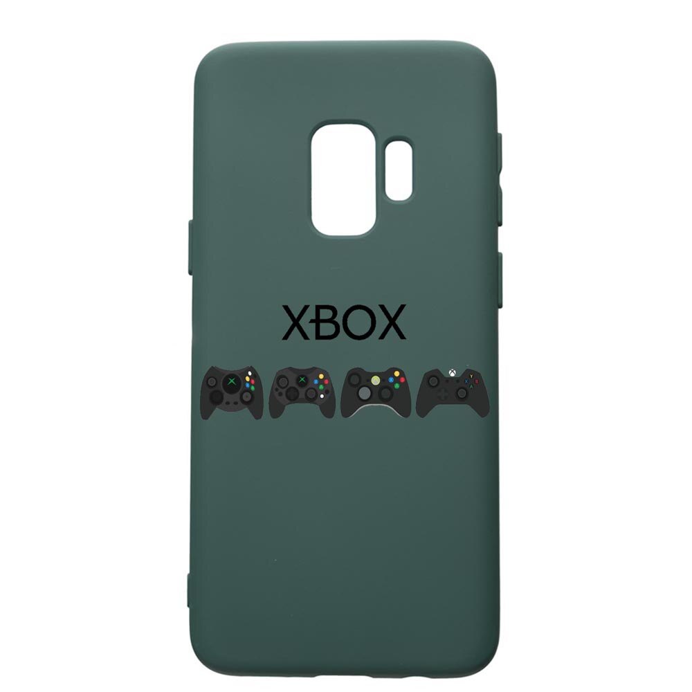 Husa Premium Silicon Compatibila Cu Samsung Galaxy S9, Gamer Xbox, cu interiorul din material textil, protectie camera, Forest Green, PFG674