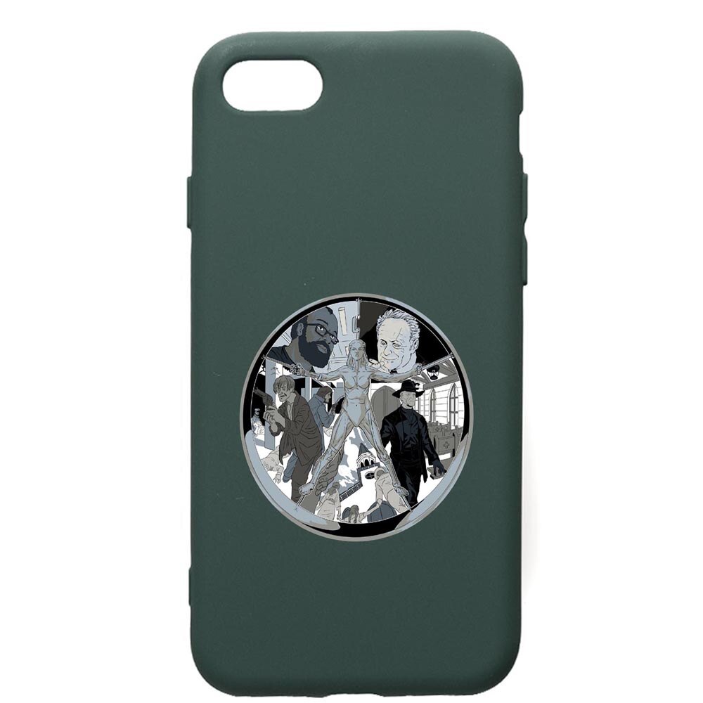 Husa Premium Silicon Compatibila Cu Apple iPhone SE 2 / iPhone 8 / iPhone 7, Westworld, Movie, cu interiorul din material textil, protectie camera, Forest Green, PFG681