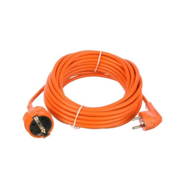 Prelungitor 20 metri cu 1 cupla schuko cablu 3x1mm cauciucat portocaliu TED
