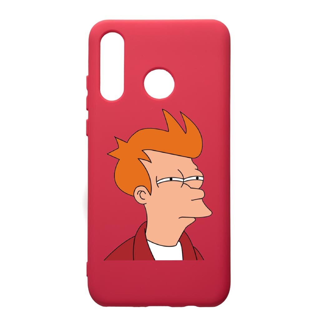 Husa de protectie Huawei P30 Lite, Meme, silicon, cu interiorul din material textil, protectie camera, Maroon, PM663