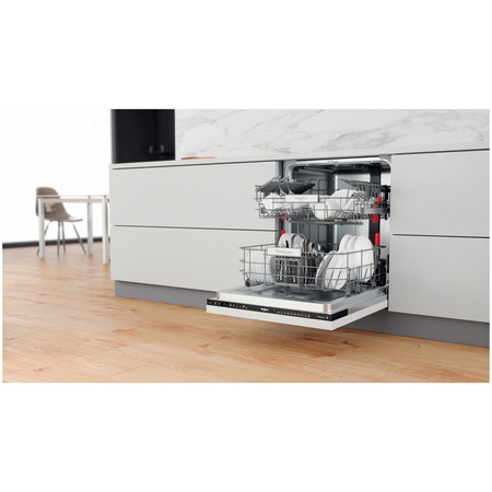 Съдомиялна за вграждане Whirlpool WIO3T133PE65, 14 комплекта, 10 програми, Клас E, PowerClean Pro, Технология 6th Sense, Мотор Inverter, Система Natural Dry, 60 см