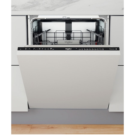 Masina de spalat vase incorporabila Whirlpool WIO3T133PE65, 14 seturi, 10 programe, Clasa energetica D, PowerClean Pro, Tehnologia al 6-lea Simt, Motor Inverter, Sistem Natural Dry, 60 cm