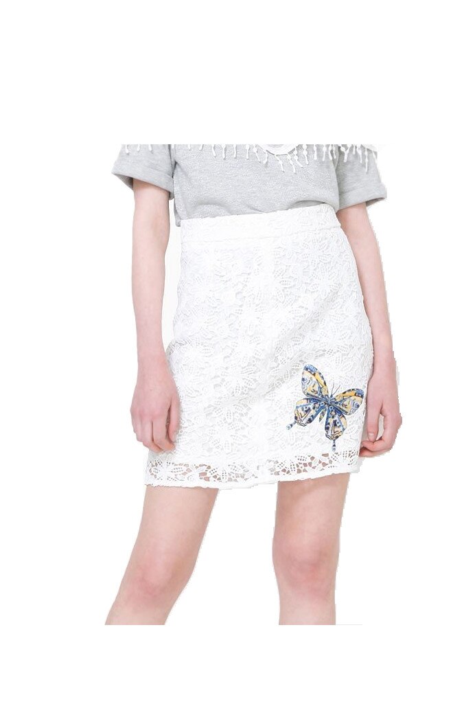 Fusta, Desigual 74F2WC3, Alb, XL