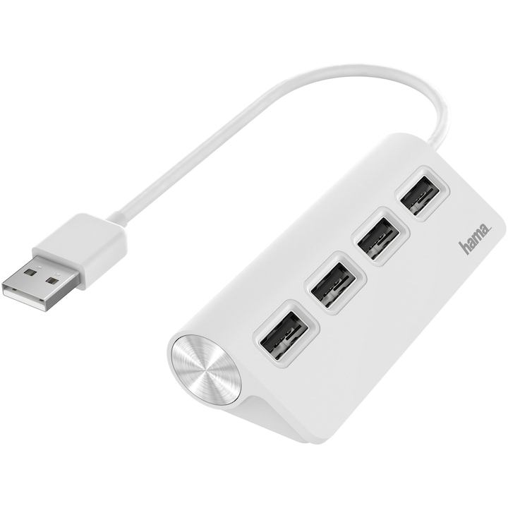 Hama USB 2.0 HUB (4 DB USB PORT) fehér