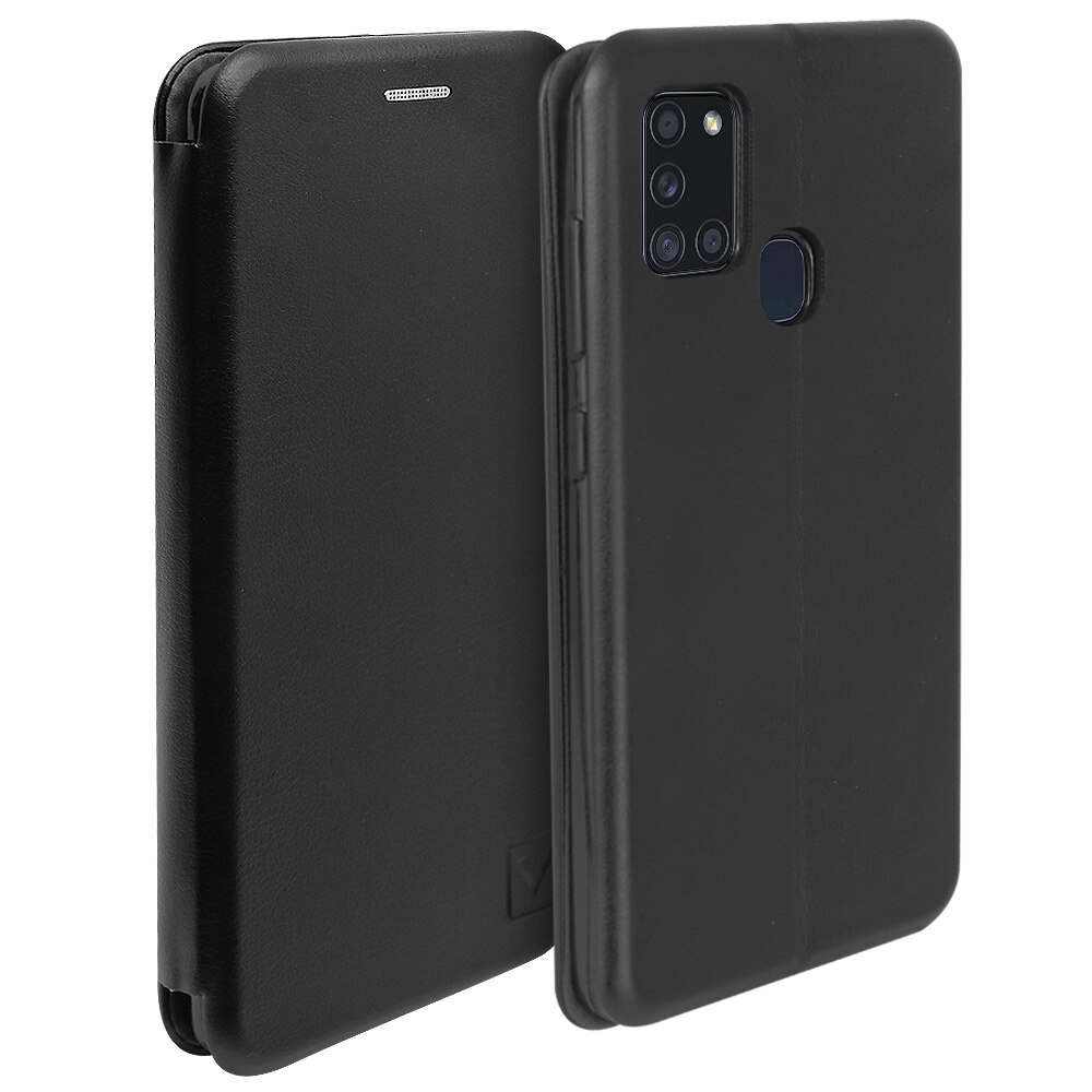 Husa Lemontti Book Velo compatibila cu Samsung Galaxy A21s, Negru