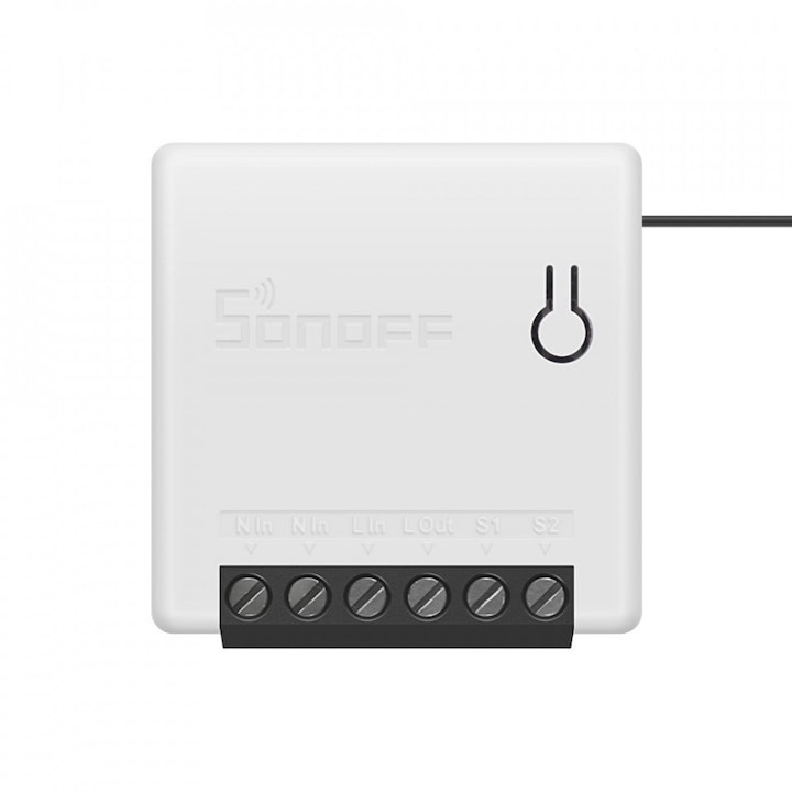 Sonoff MINI R2 vezeték nélküli intelligens kapcsoló, Wi-Fi (belső elektromos doboz), fehér (M0802010010)