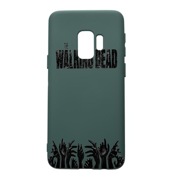 Husa Premium Silicon Compatibila Cu Samsung Galaxy S9, The Walking Dead, cu interiorul din material textil, protectie camera, Forest Green, PFG301 Husa Premium Silicon Compatibila Cu Samsung Galaxy S9, The Walking Dead, cu interiorul din material textil, protectie camera, Forest Green, PFG301