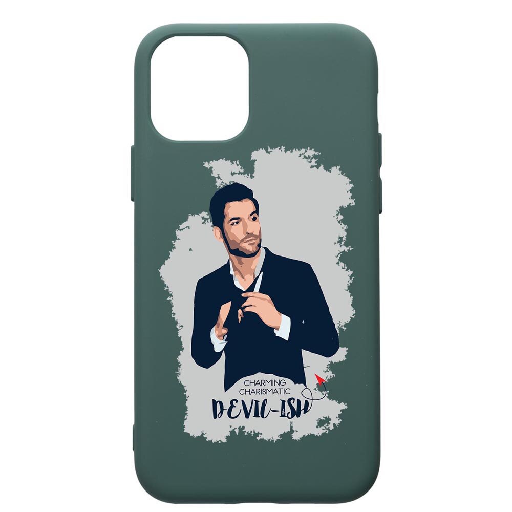 Husa Premium Silicon Compatibila Cu Apple iPhone 11 Pro Max, Lucifer, cu interiorul din material textil, protectie camera, Forest Green, PFG299