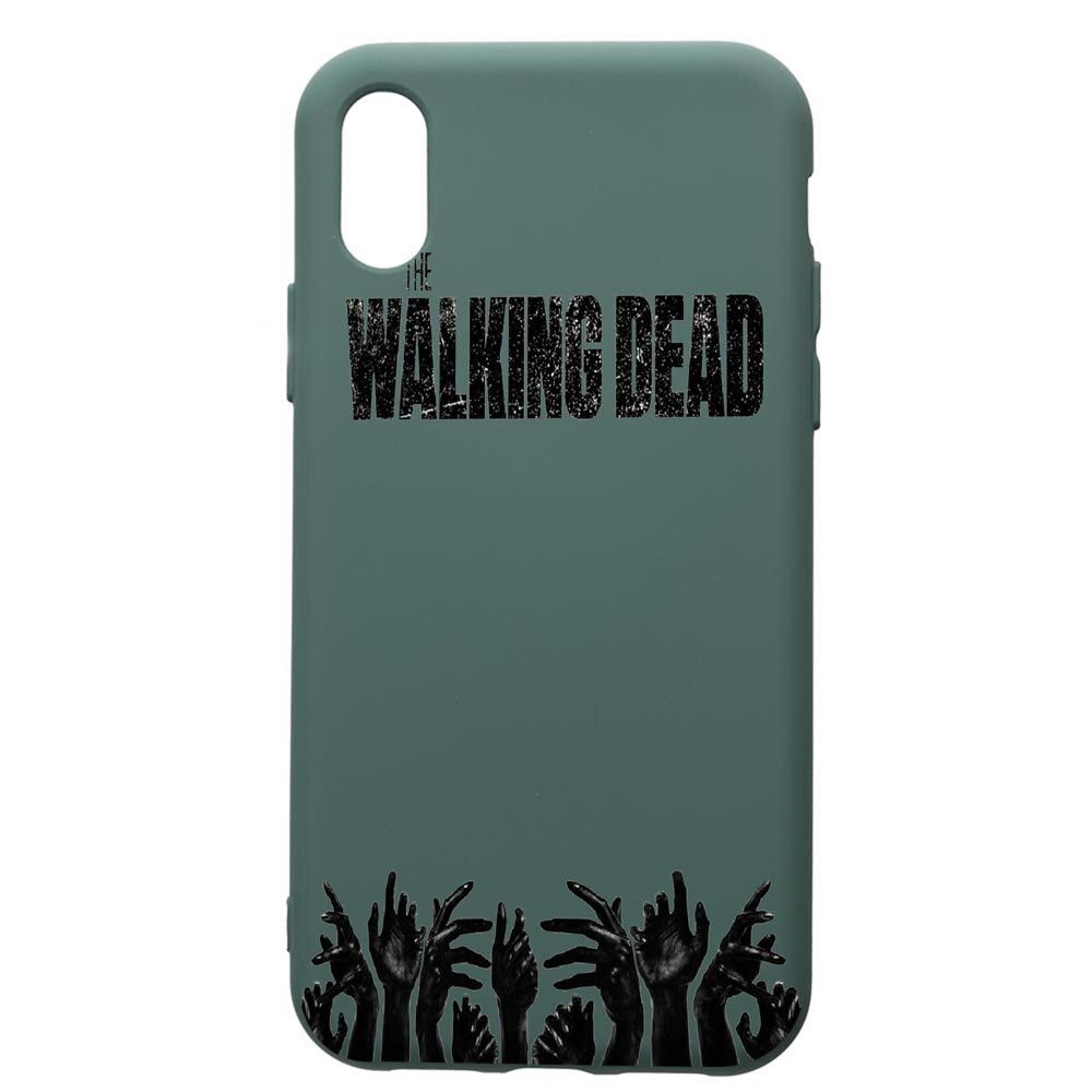 Husa Premium Silicon Compatibila Cu Samsung Galaxy A10, The Walking Dead, cu interiorul din material textil, protectie camera, Forest Green, PFG301