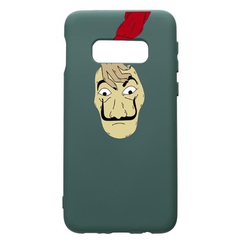 Husa Premium Silicon Compatibila Cu Samsung Galaxy S8, La Casa De Papel, cu interiorul din material textil, protectie camera, Forest Green, PFG295 Husa Premium Silicon Compatibila Cu Samsung Galaxy S8, La Casa De Papel, cu interiorul din material textil, protectie camera, Forest Green, PFG295