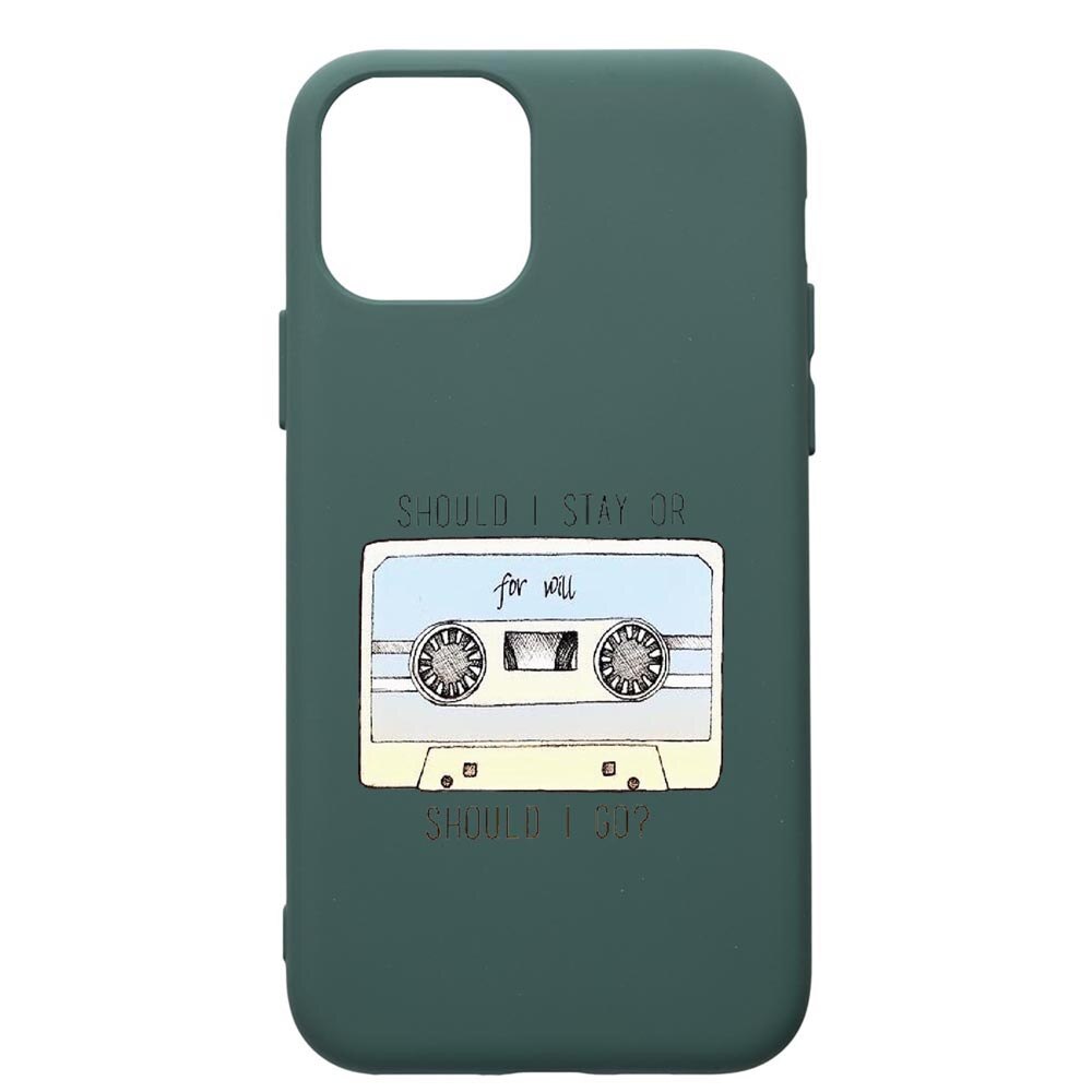 Husa Premium Silicon Compatibila Cu Apple iPhone 11 Pro Max, Stranger Things, cu interiorul din material textil, protectie camera, Forest Green, PFG305