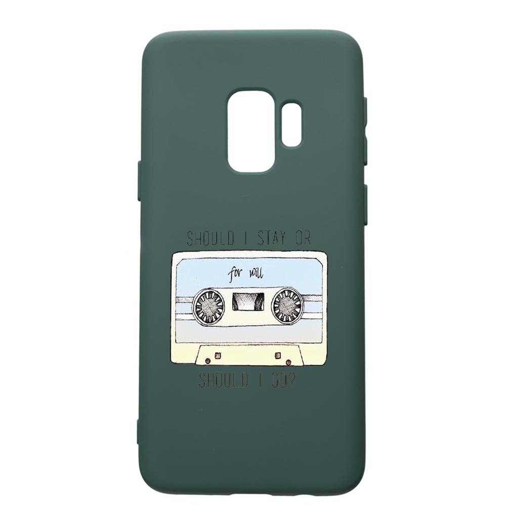 Husa Premium Silicon Compatibila Cu Samsung Galaxy S9, Stranger Things, cu interiorul din material textil, protectie camera, Forest Green, PFG305