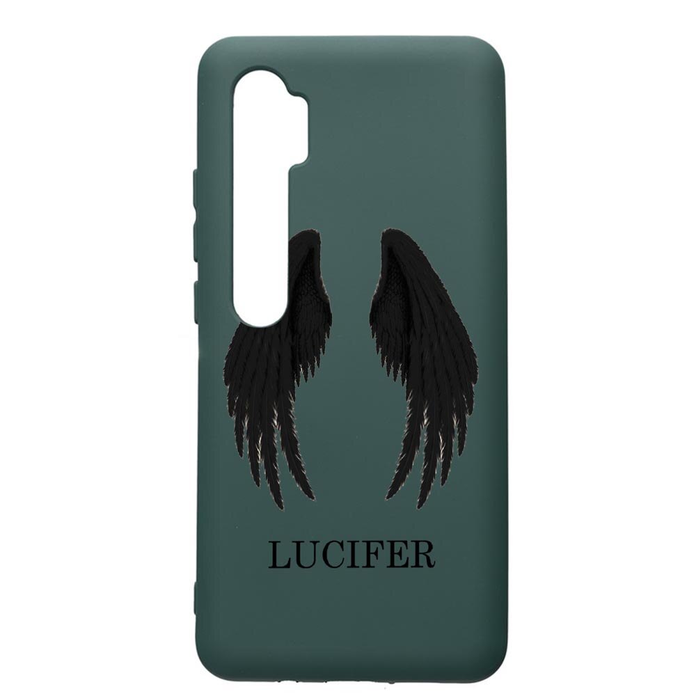 Husa Premium Silicon Compatibila Cu Xiaomi Mi Note 10, Lucifer, cu interiorul din material textil, protectie camera, Forest Green, PFG298