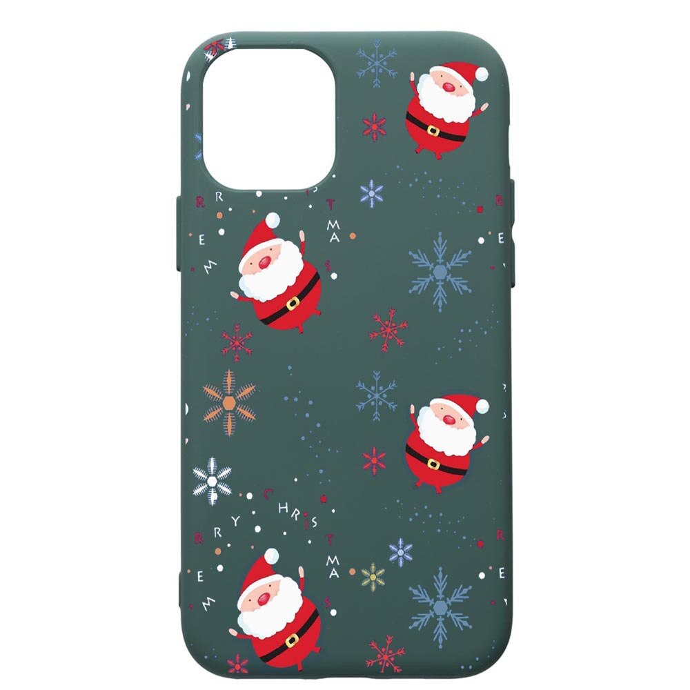 Husa Premium Silicon Compatibila Cu Apple iPhone 11, Xmas, cu interiorul din material textil, protectie camera, Forest Green, PFG308