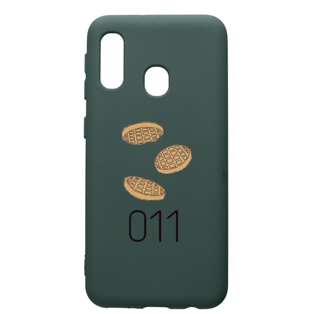 Husa Premium Silicon Compatibila Cu Samsung Galaxy A40, Stranger Things, cu interiorul din material textil, protectie camera, Forest Green, PFG304