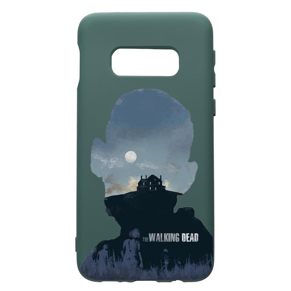 Husa Premium Silicon Compatibila Cu Samsung Galaxy S8, The Walking Dead, cu interiorul din material textil, protectie camera, Forest Green, PFG303