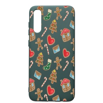 Husa Premium Silicon Compatibila Cu Samsung Galaxy A70, Sweets, cu interiorul din material textil, protectie camera, Forest Green, PFG353 Husa Premium Silicon Compatibila Cu Samsung Galaxy A70, Sweets, cu interiorul din material textil, protectie camera, Forest Green, PFG353