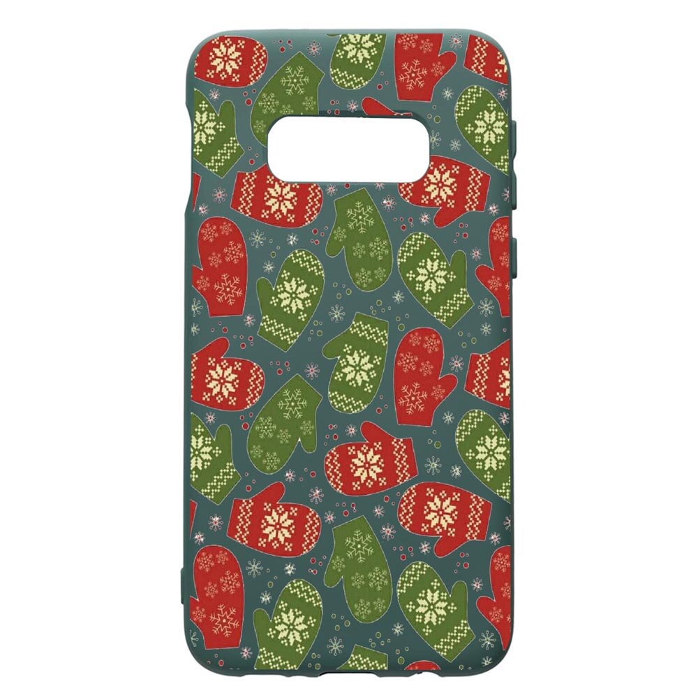 Husa Premium Silicon Compatibila Cu Samsung Galaxy S10e, Winter, cu interiorul din material textil, protectie camera, Forest Green, PFG352