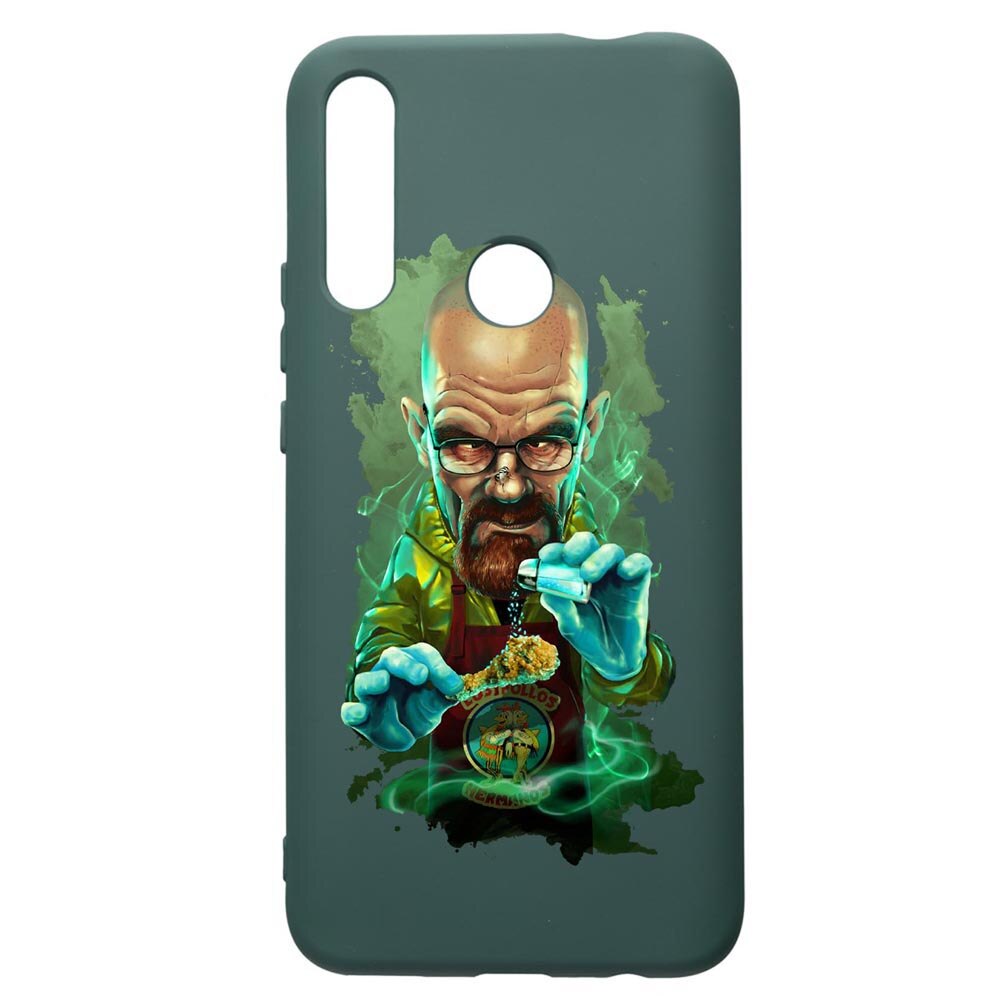 Husa Premium Silicon Compatibila Cu Huawei P Smart Z, Breaking Bad, cu interiorul din material textil, protectie camera, Forest Green, PFG367