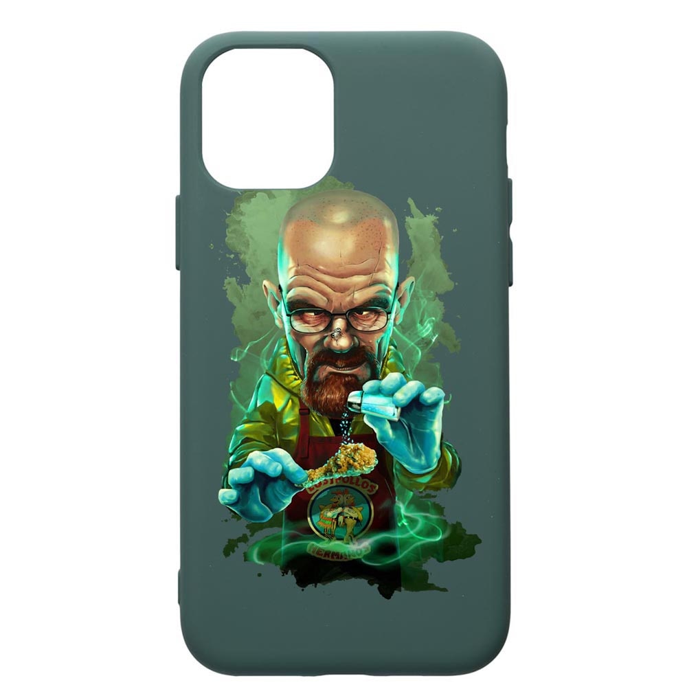 Husa Premium Silicon Compatibila Cu Apple iPhone 11, Breaking Bad, cu interiorul din material textil, protectie camera, Forest Green, PFG367