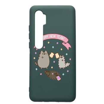 Husa Premium Silicon Compatibila Cu Xiaomi Mi Note 10, Happy New Year, cu interiorul din material textil, protectie camera, Forest Green, PFG356 Husa Premium Silicon Compatibila Cu Xiaomi Mi Note 10, Happy New Year, cu interiorul din material textil, protectie camera, Forest Green, PFG356