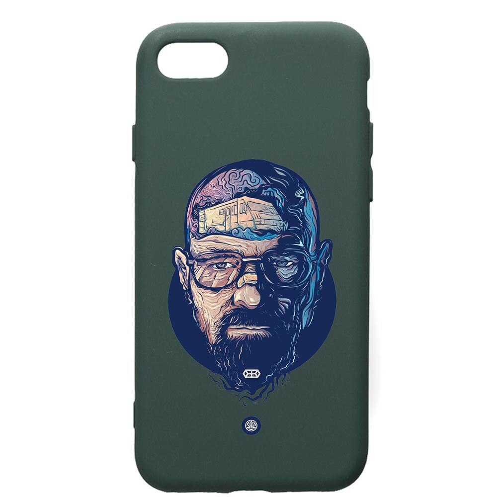 Husa Premium Silicon Compatibila Cu Apple iPhone SE 2 / iPhone 8 / iPhone 7, Breaking Bad, cu interiorul din material textil, protectie camera, Forest Green, PFG359