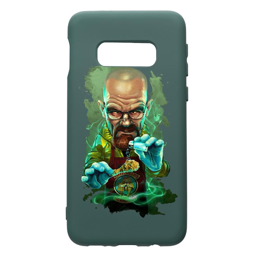 Husa Premium Silicon Compatibila Cu Samsung Galaxy S10e, Breaking Bad, cu interiorul din material textil, protectie camera, Forest Green, PFG367