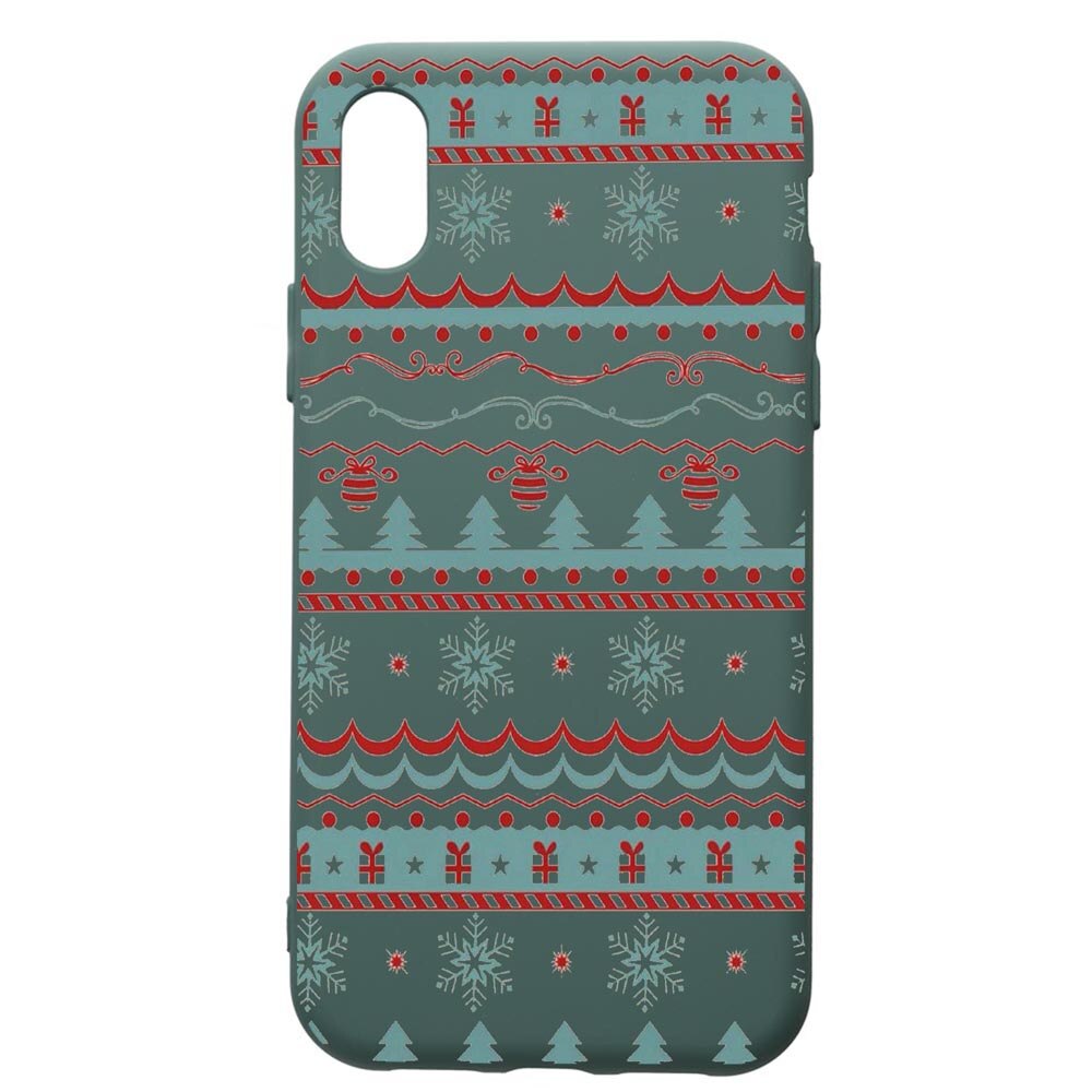 Husa Premium Silicon Compatibila Cu Huawei Y5 2019, Xmas, cu interiorul din material textil, protectie camera, Forest Green, PFG321