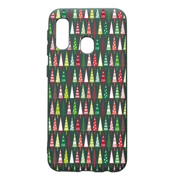 Husa Premium Silicon Compatibila Cu Samsung Galaxy A20E, Xmas Tree, cu interiorul din material textil, protectie camera, Forest Green, PFG340 Husa Premium Silicon Compatibila Cu Samsung Galaxy A20E, Xmas Tree, cu interiorul din material textil, protectie camera, Forest Green, PFG340