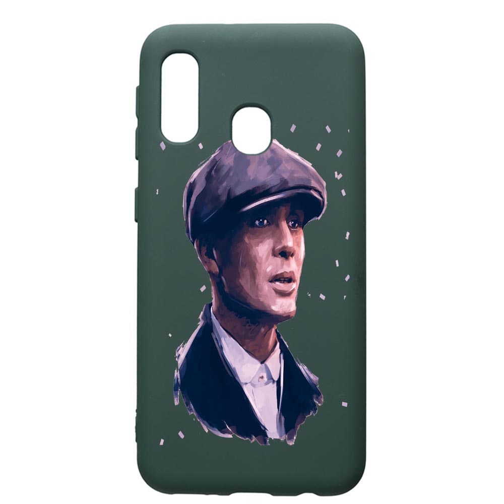Husa Premium Silicon Compatibila Cu Samsung Galaxy A40, Peaky Blinders, cu interiorul din material textil, protectie camera, Forest Green, PFG387