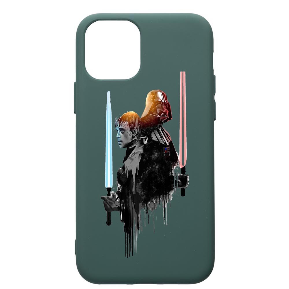 Husa Premium Silicon Compatibila Cu Apple iPhone 11 Pro Max, Star Wars Darth Vader Luke, cu interiorul din material textil, protectie camera, Forest Green, PFG398