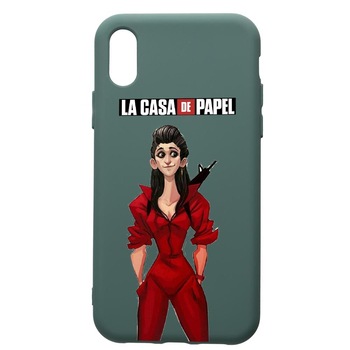 Husa Premium Silicon Compatibila Cu Xiaomi Redmi 7A, La Casa De Papel - Nairobi, cu interiorul din material textil, protectie camera, Forest Green, PFG393 Husa Premium Silicon Compatibila Cu Xiaomi Redmi 7A, La Casa De Papel - Nairobi, cu interiorul din material textil, protectie camera, Forest Green, PFG393