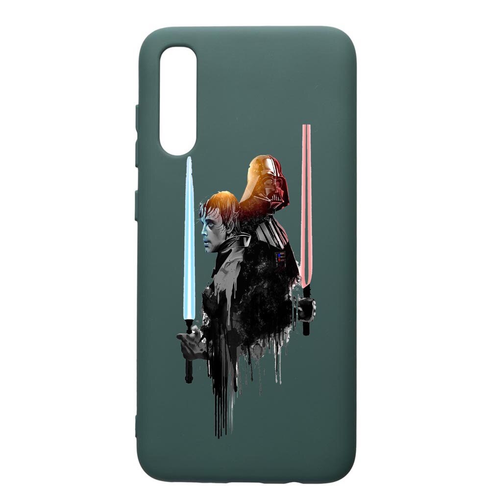 Husa Premium Silicon Compatibila Cu Samsung Galaxy A70, Star Wars Darth Vader Luke, cu interiorul din material textil, protectie camera, Forest Green, PFG398