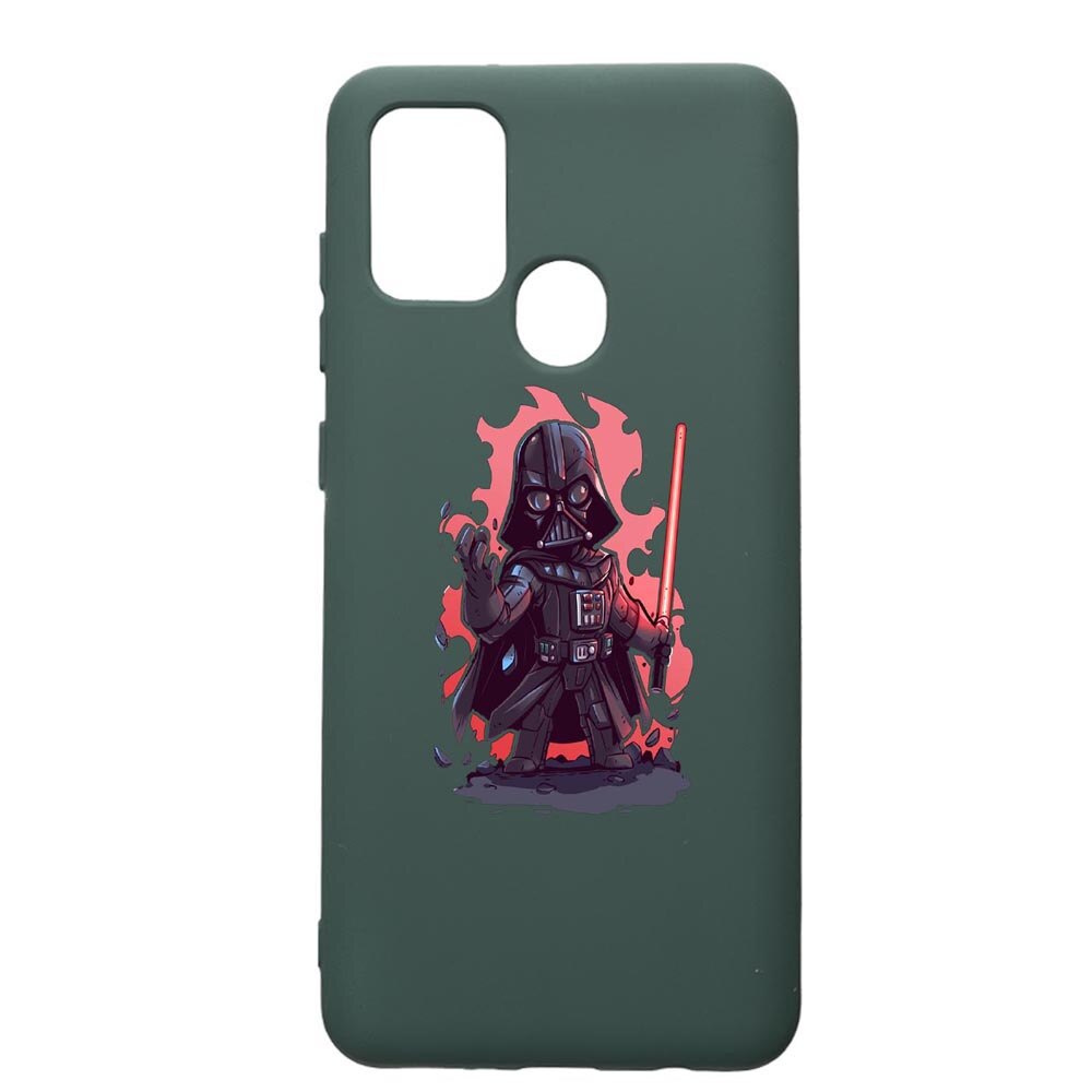 Husa Premium Silicon Compatibila Cu Huawei P Smart 2020, Star Wars Darth Vader, cu interiorul din material textil, protectie camera, Forest Green, PFG402