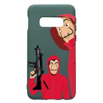 Husa Premium Silicon Compatibila Cu Samsung Galaxy S8, La Casa De Papel, cu interiorul din material textil, protectie camera, Forest Green, PFG392 Husa Premium Silicon Compatibila Cu Samsung Galaxy S8, La Casa De Papel, cu interiorul din material textil, protectie camera, Forest Green, PFG392