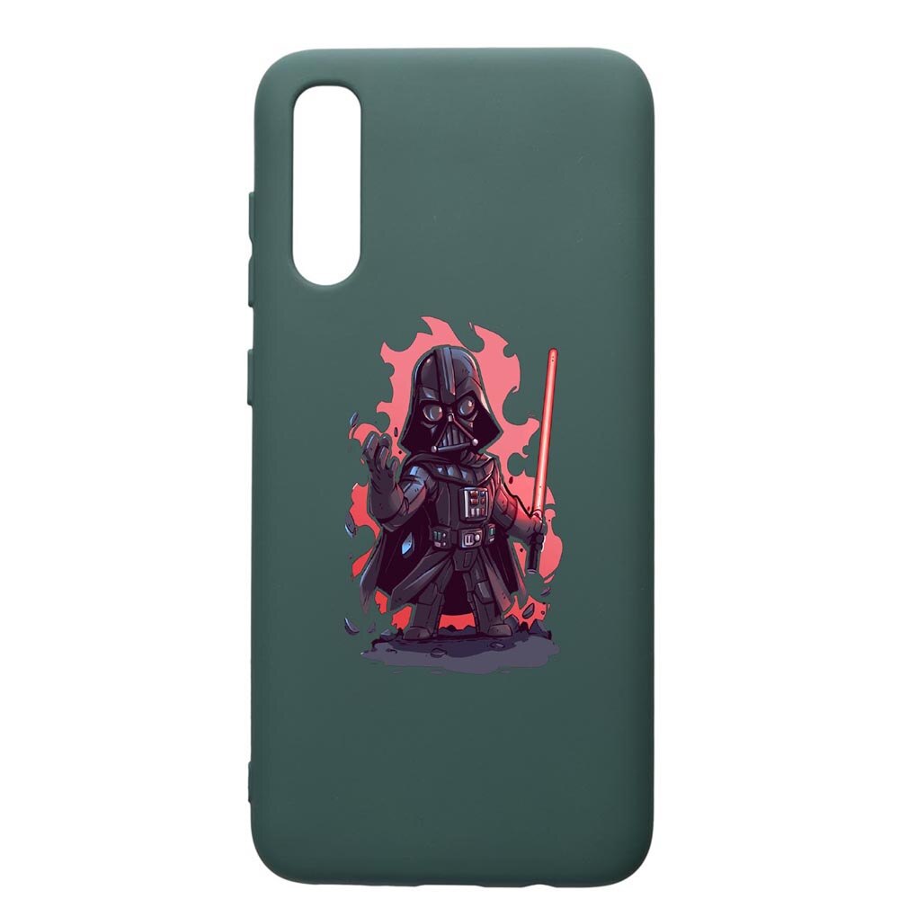 Husa Premium Silicon Compatibila Cu Samsung Galaxy A70, Star Wars Darth Vader, cu interiorul din material textil, protectie camera, Forest Green, PFG402