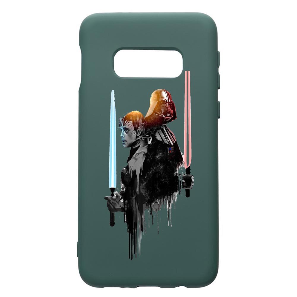 Husa Premium Silicon Compatibila Cu Samsung Galaxy S10e, Star Wars Darth Vader Luke, cu interiorul din material textil, protectie camera, Forest Green, PFG398