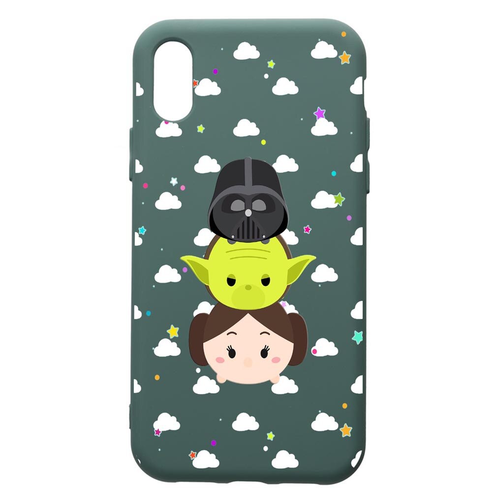 Husa Premium Silicon Compatibila Cu Samsung Galaxy A10, Star Wars, cu interiorul din material textil, protectie camera, Forest Green, PFG404